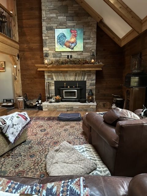 Finished basement living area